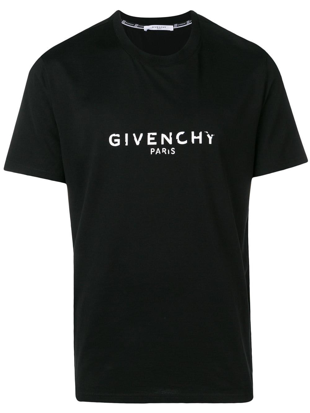 Givenchy Logo Print T-shirt in Black for Men - Save 23% - Lyst