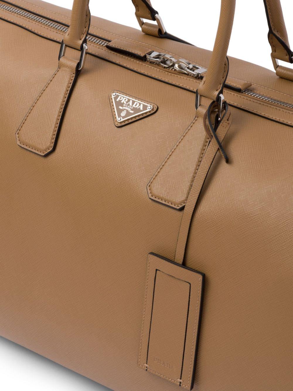 Prada triangle-logo Leather Tote Bag - Farfetch