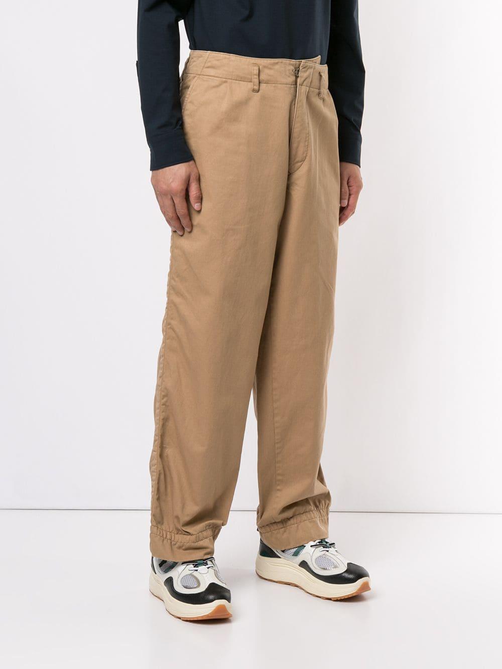 Kolor Cotton Oversized Chinos in Brown for Men - Lyst