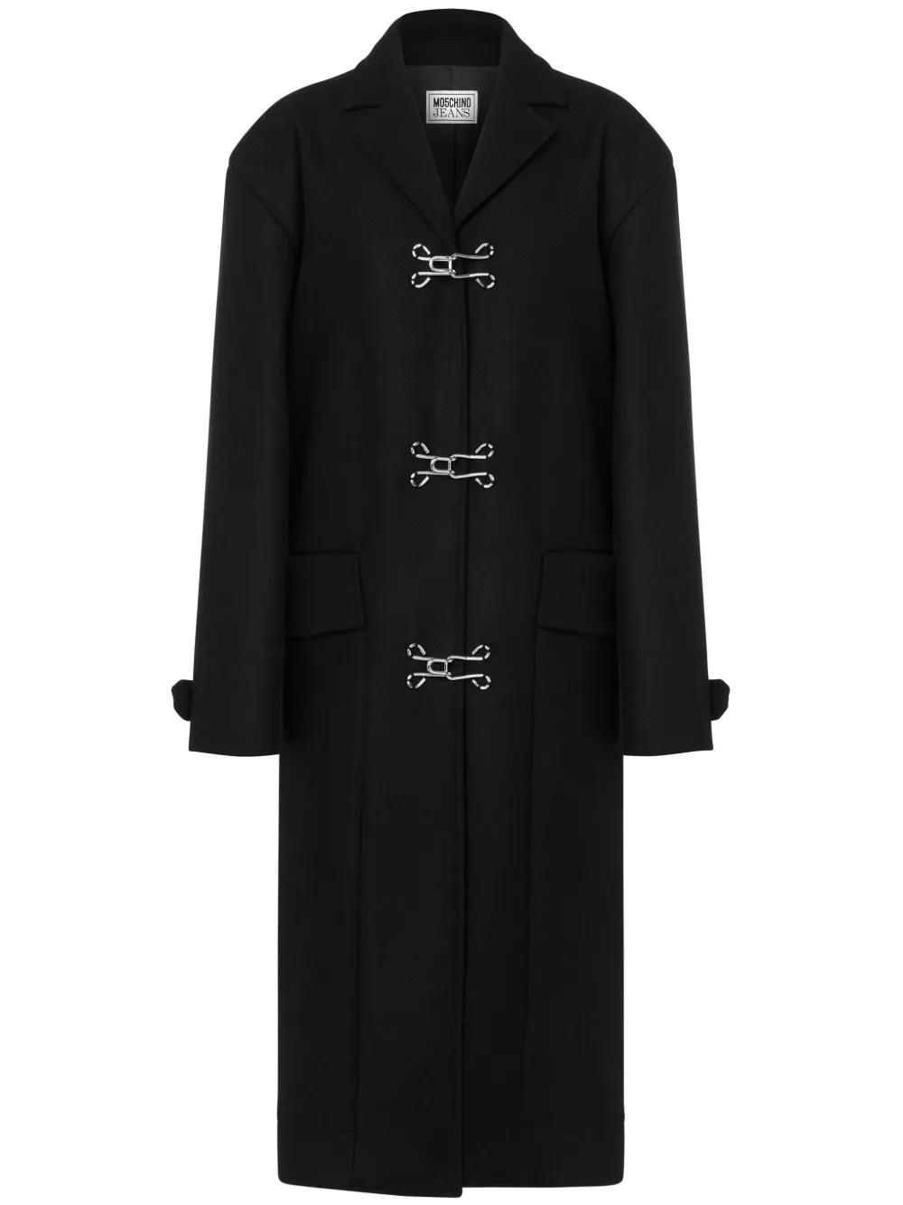 moschino-black-Notched-collar-
