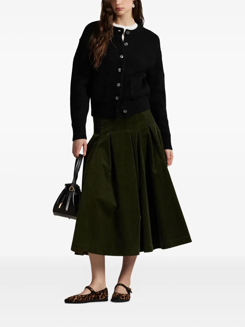 スカート Polo Ralph Lauren Slightly High-Waisted Midi Cotton Skirt Floral gathered cotton midi skirt in blue - Polo Ralph