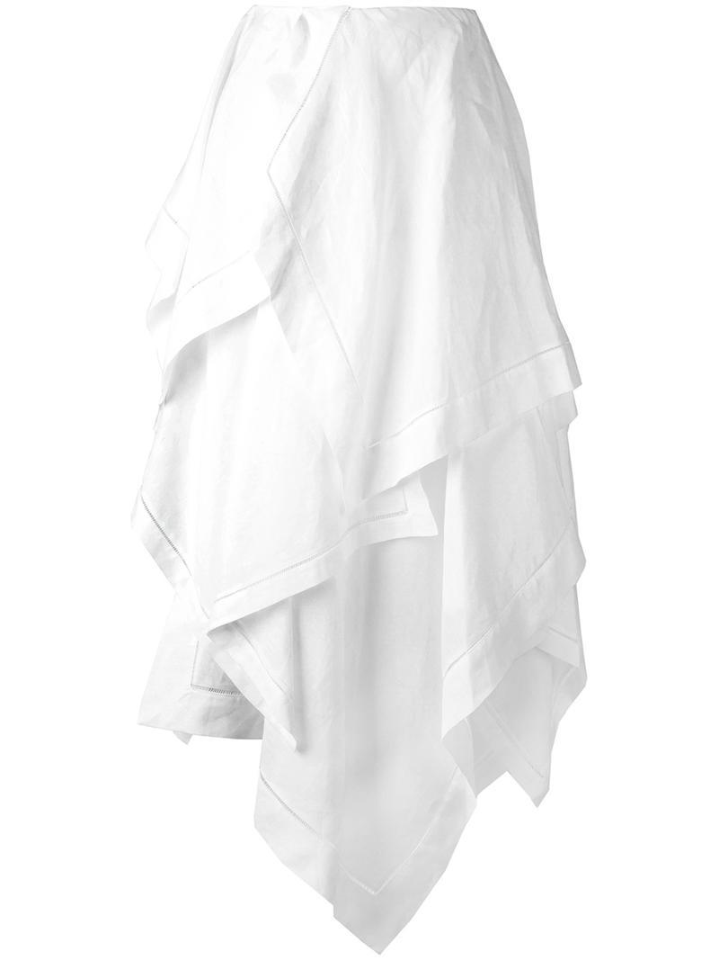 layered ruffle maxi skirt