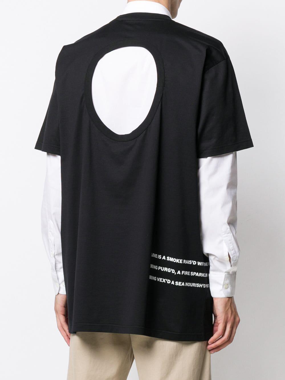 Burberry cut out shirt sleeve tee clearance
