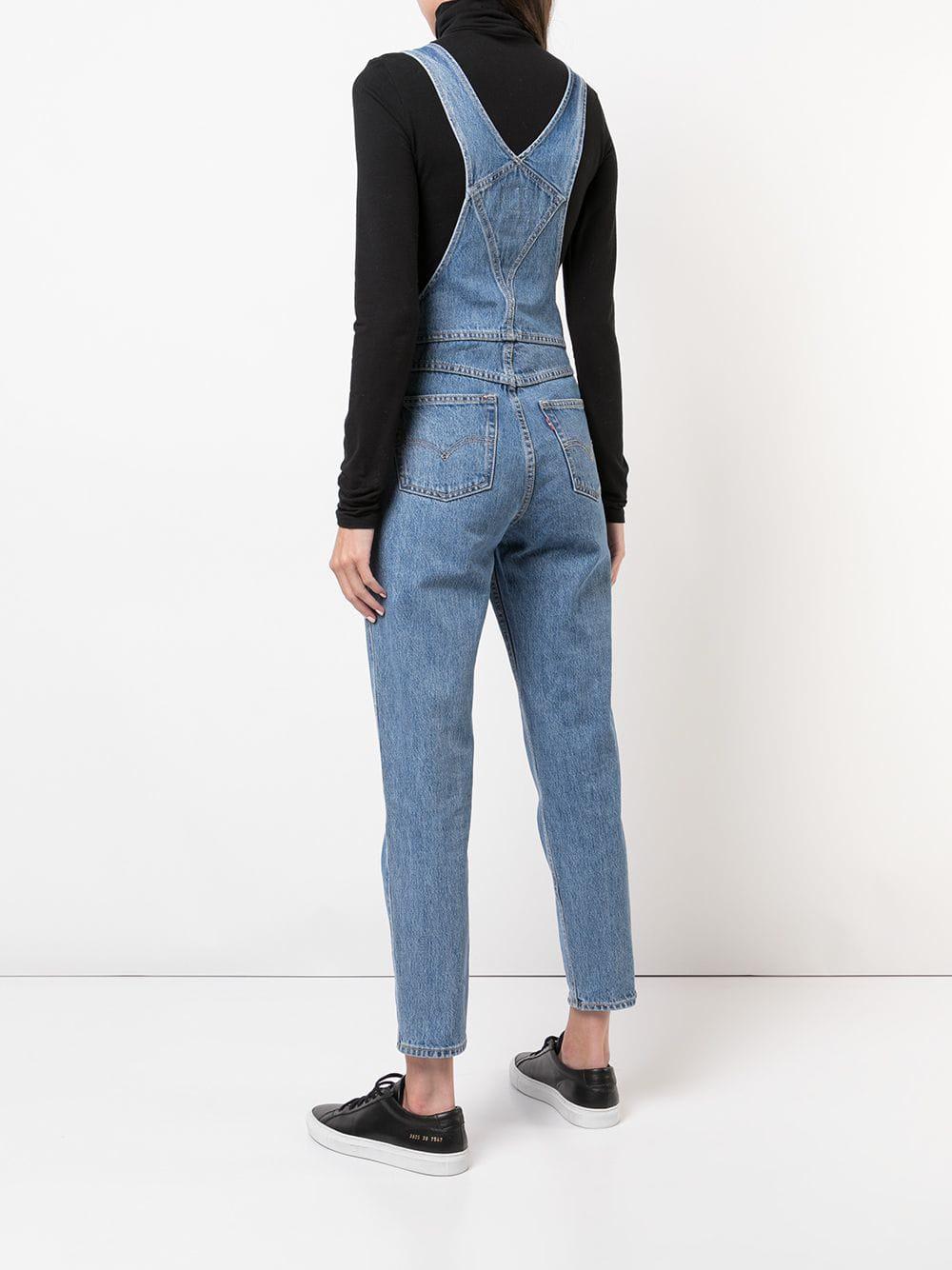 Levi's Cotton Mom Overalls in Blue - Lyst