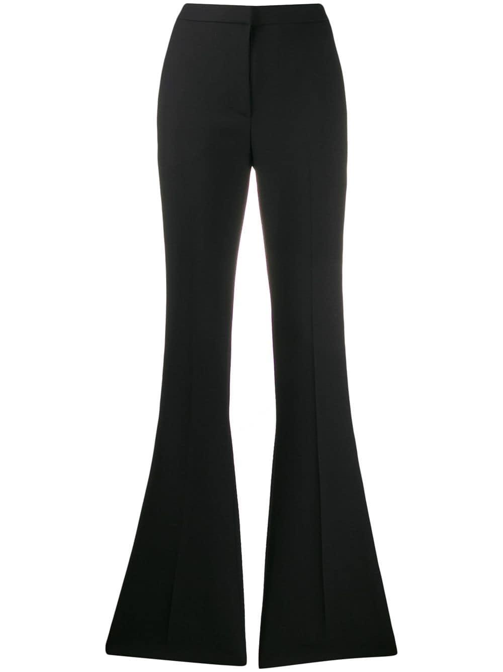 Alexander McQueen High-rise Flared Tailored Trousers in Black - Lyst