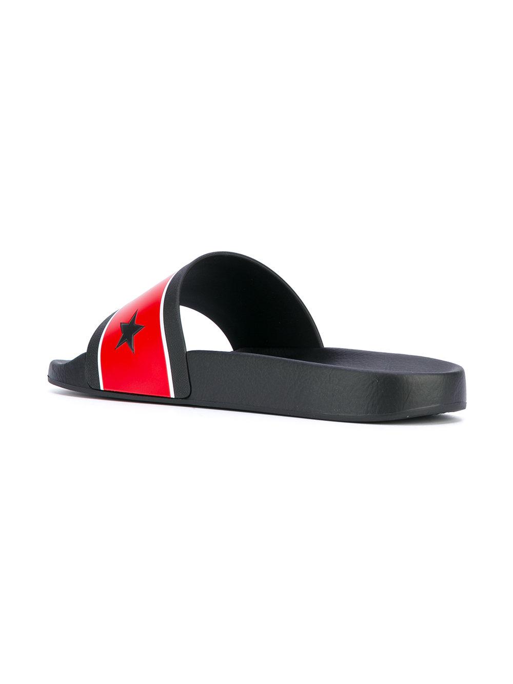 Givenchy Rubber Star Print Slides in 