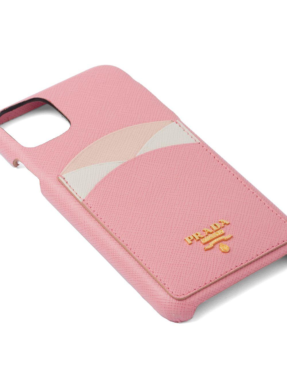 Prada Leather Colour-block Iphone 11 Pro Max Case in Pink - Lyst