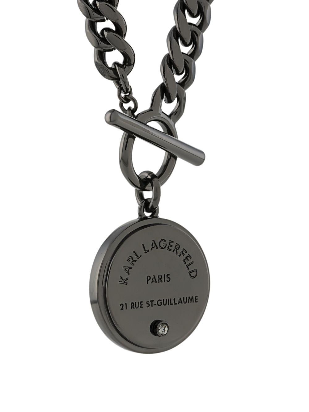 Karl Lagerfeld Rue St Guillaume Medallion Chain Necklace - Lyst