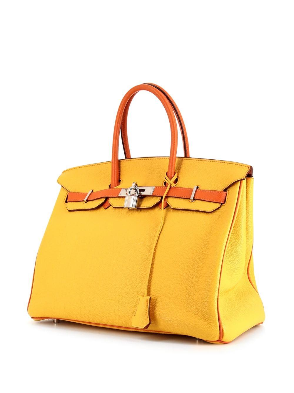 Hermès Pre-owned Birkin 35 Bag in Yellow - Lyst