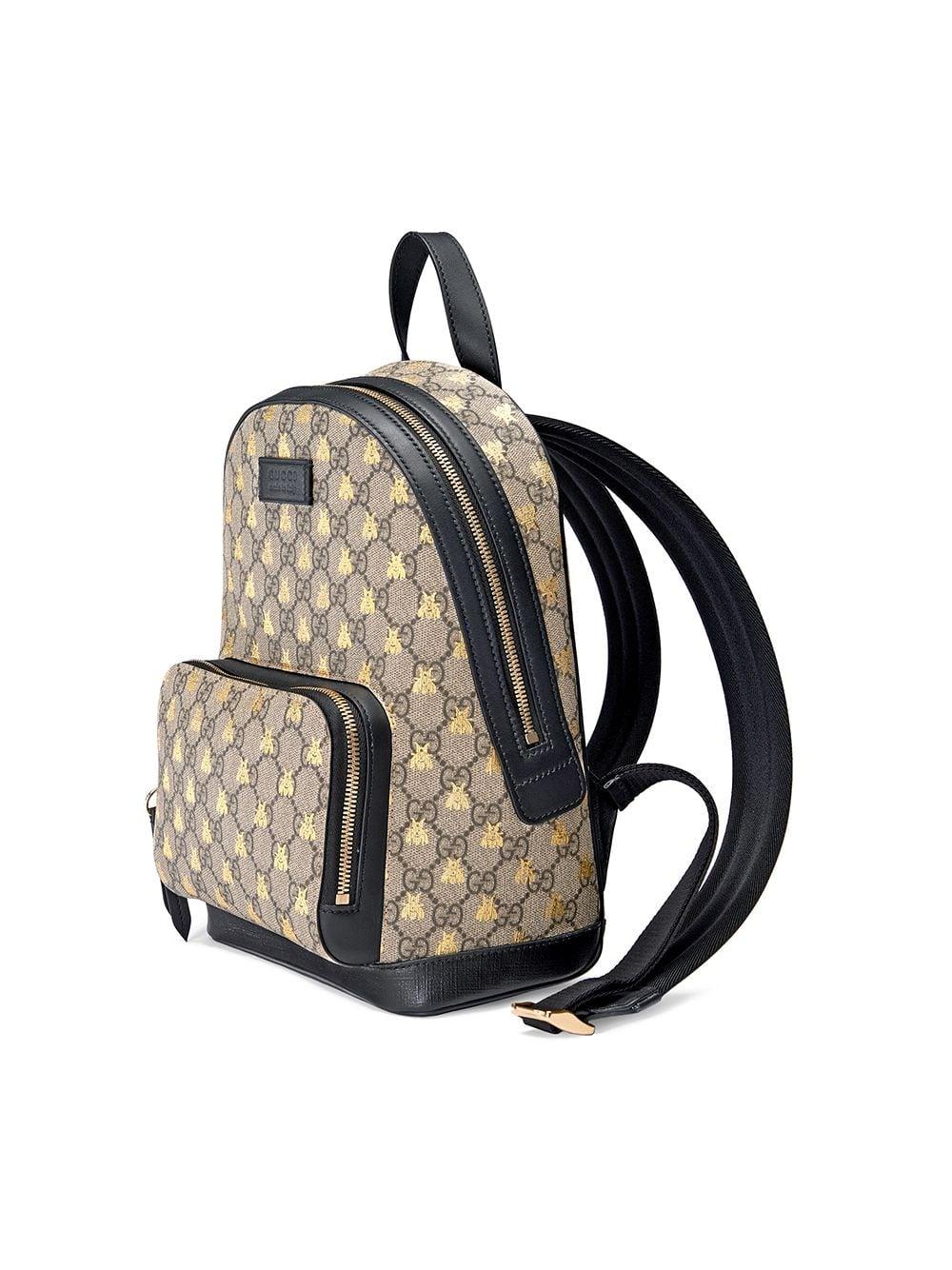 Gucci Gg Supreme Bees Backpack | Lyst