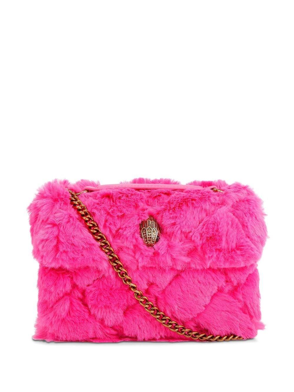 Kurt Geiger Kensington Faux-fur Crossbody Bag in Pink | Lyst