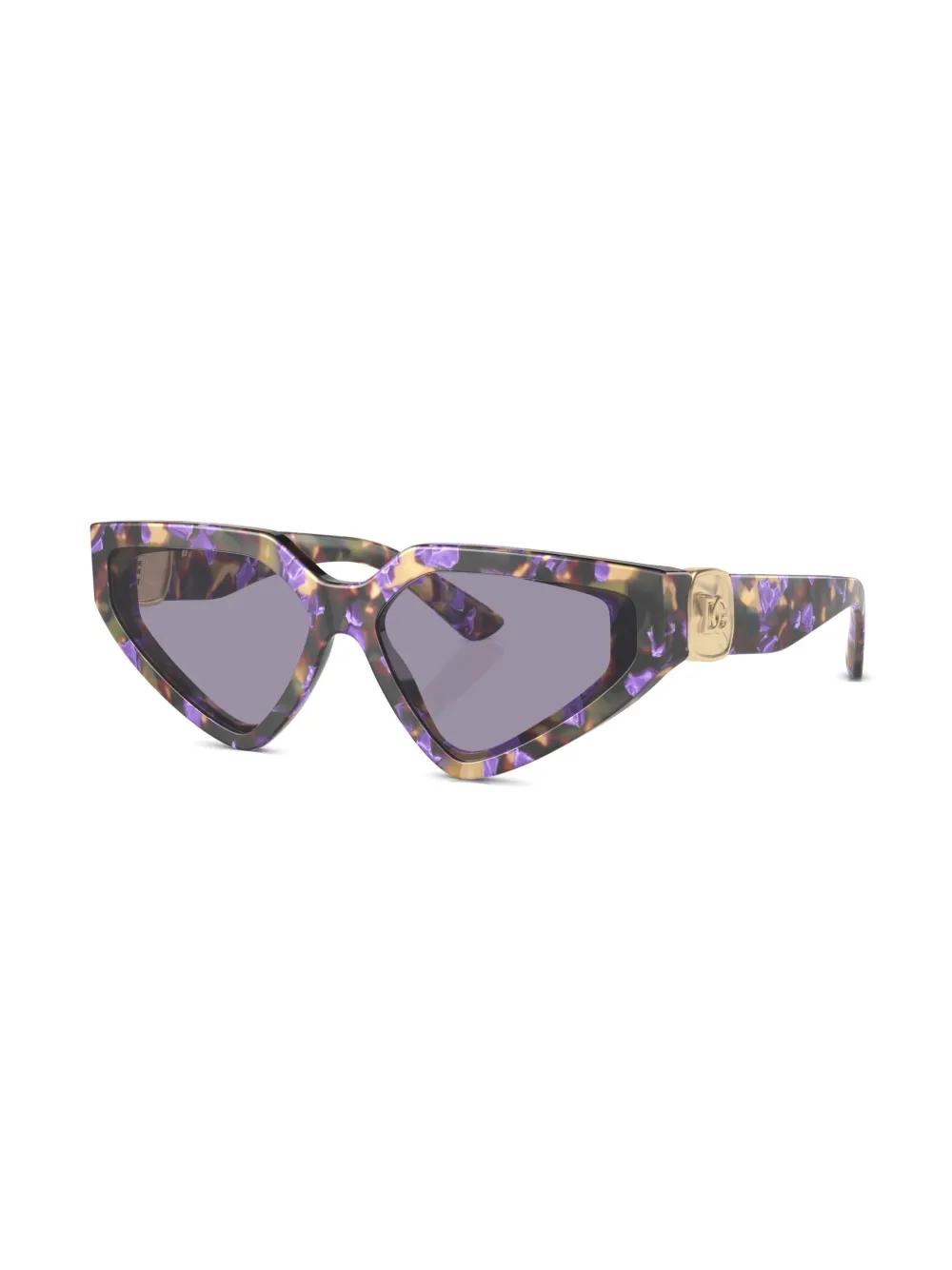 Dolce & Gabbana Purple Gradient Cat-Eye Sunglasses with Gold Accents Dolce & Gabbana DG4501 Women main image 4