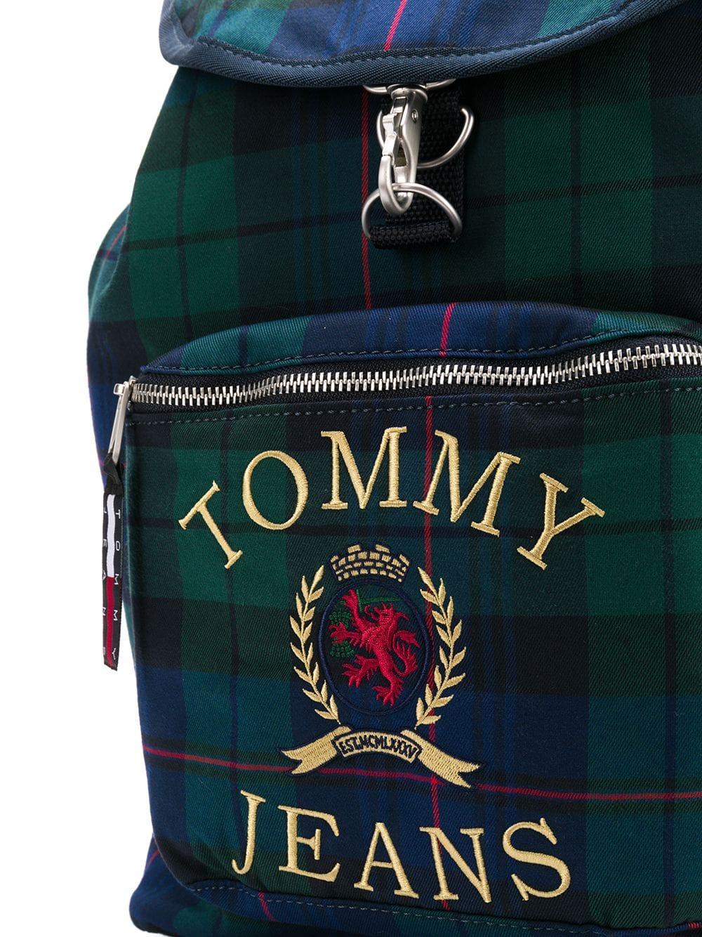 tommy hilfiger plaid backpack