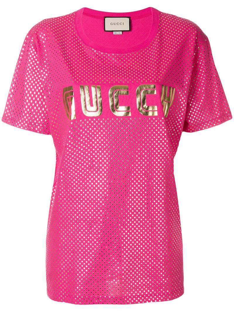 purple gucci shirt