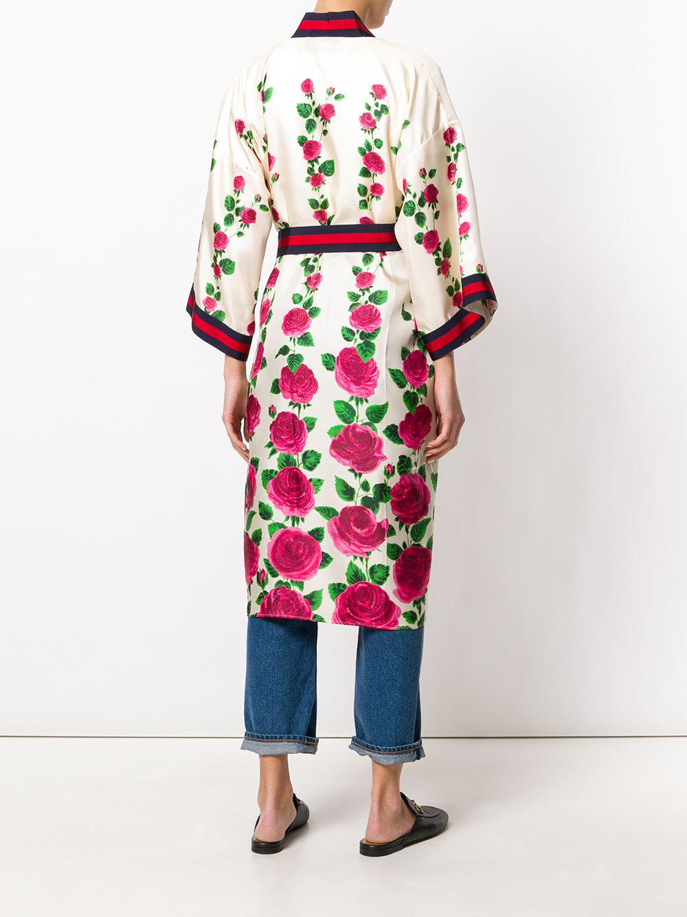 Gucci Rose Garden Silk Kimono | Lyst