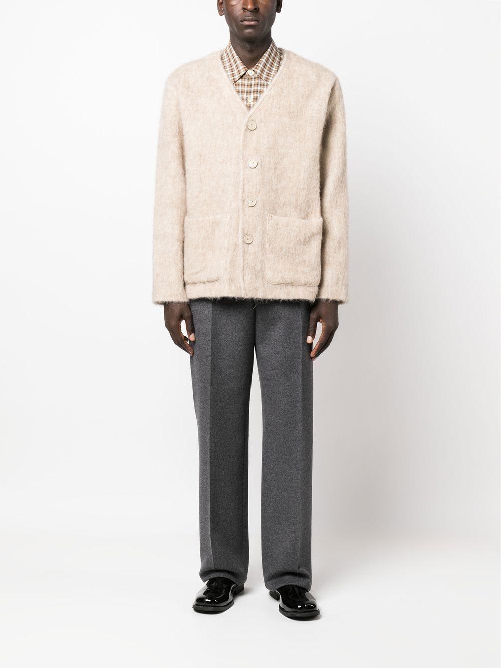Our Legacy Textured-knit Cardigan in White for Men | Lyst UK