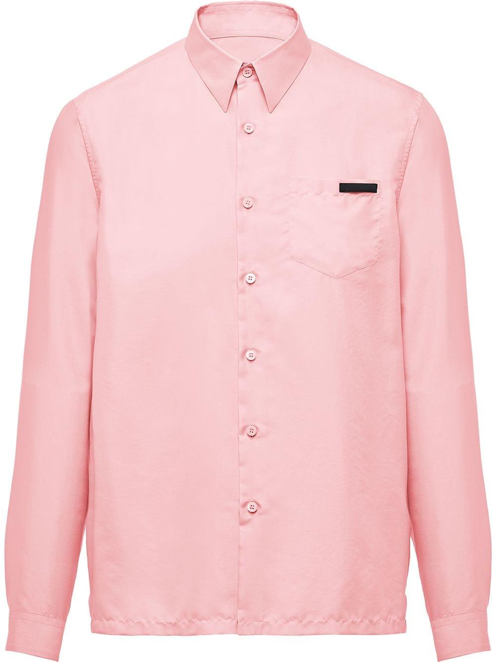 Prada Silk Classic-fit Shirt in Pink for Men - Lyst