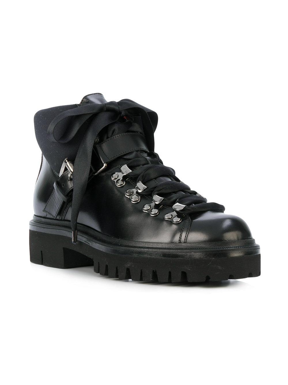Lyst - Santoni Lace-up Fastening Boots in Black