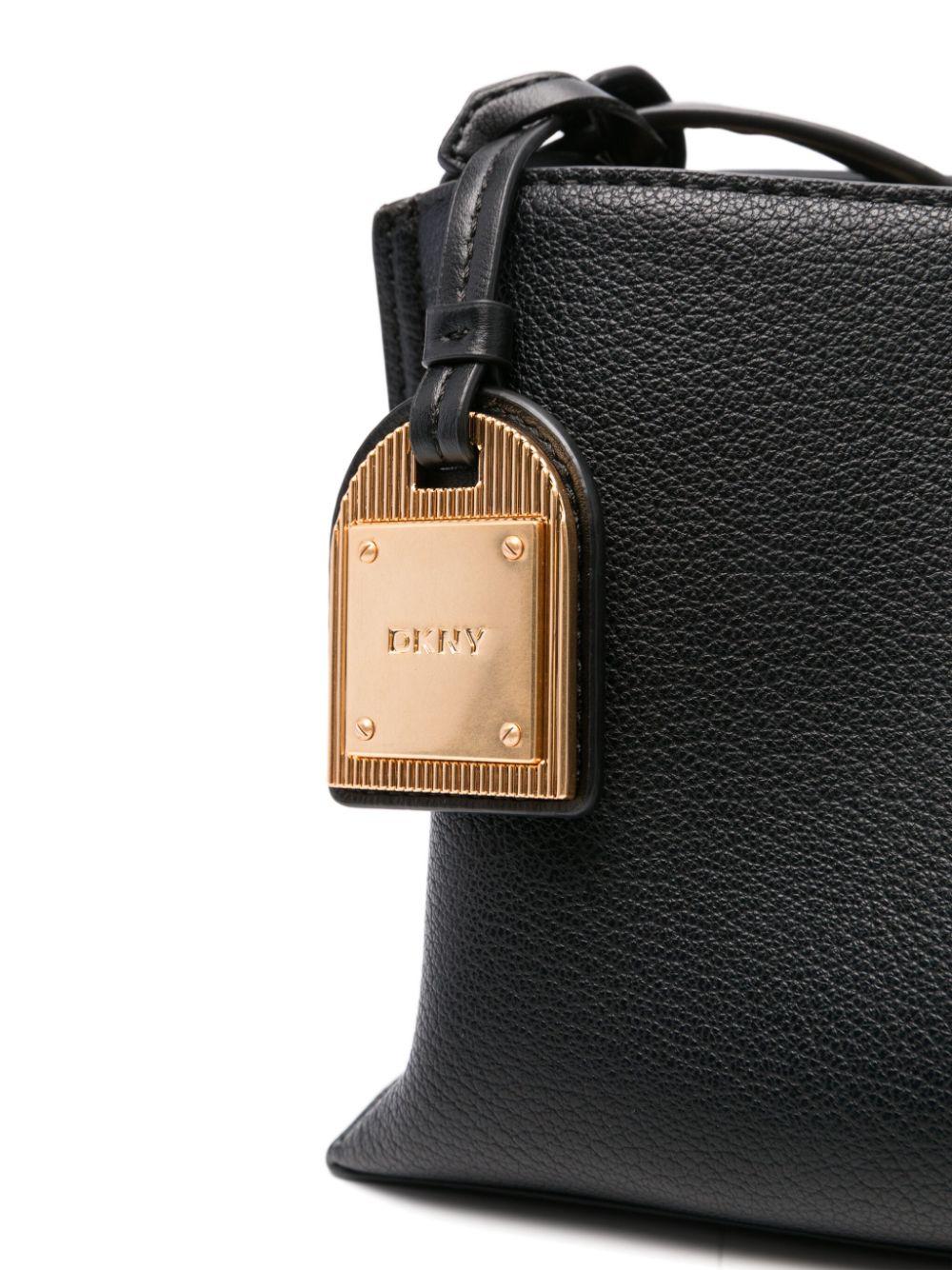 DKNY レディース ブラック ロゴ ショルダーバッグ ショルダーバッグ