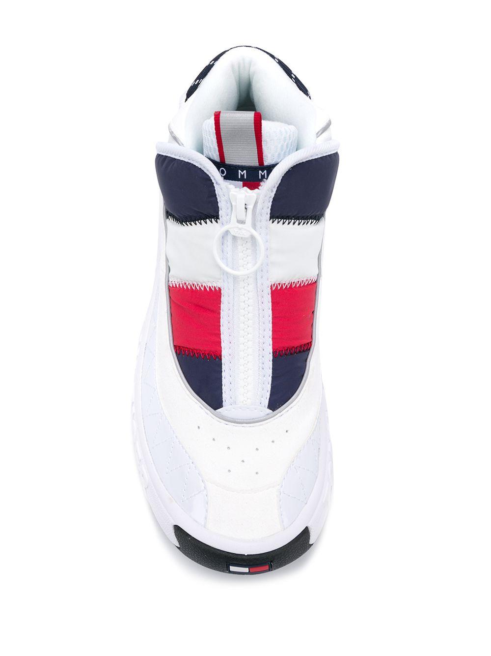 Tommy Hilfiger Heritage Padded Zip-up Sneakers in White | Lyst UK
