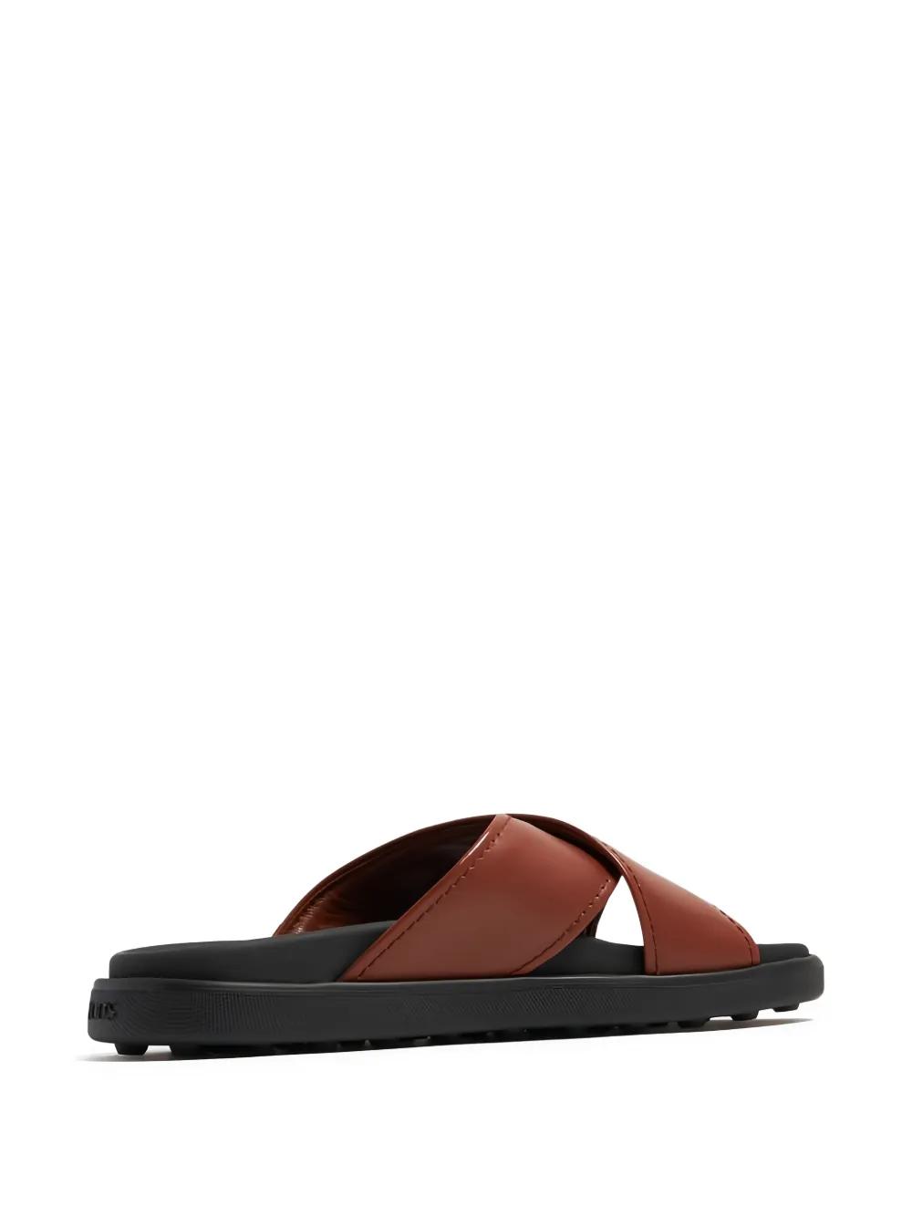 Tod’s Men’s Leather Criss Cross Slide Sandal luxury-men-tods-new-shoes-  main image 2