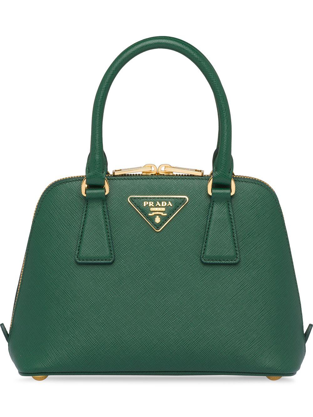 Prada Green Saffiano Leather Small Promenade Shoulder Bag Prada