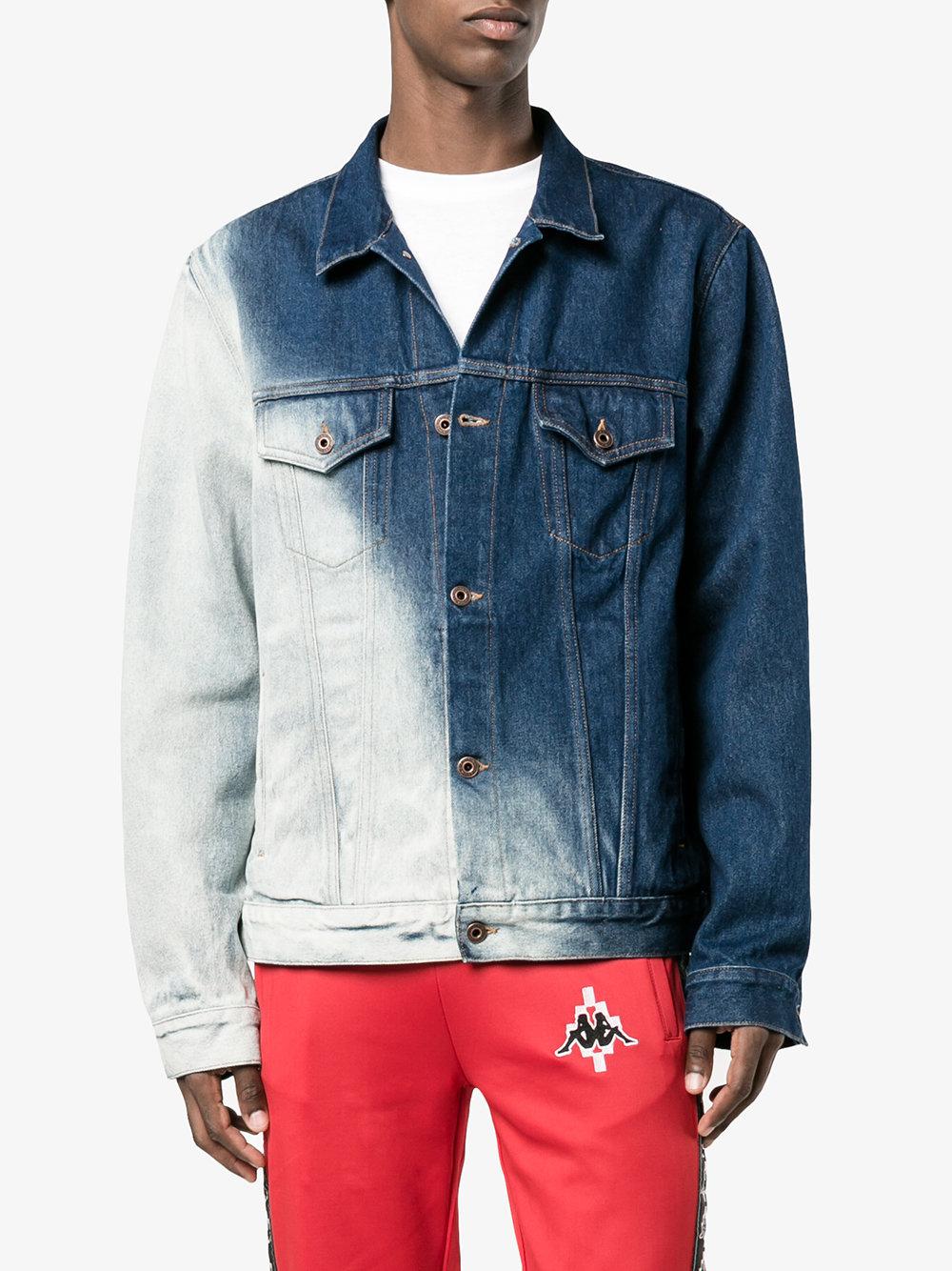 white denim half jacket