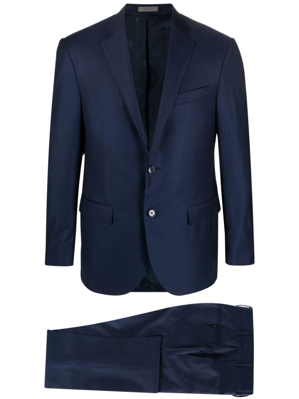 Corneliani Single-breasted Slim-fit Suit in Blue for Men | Lyst