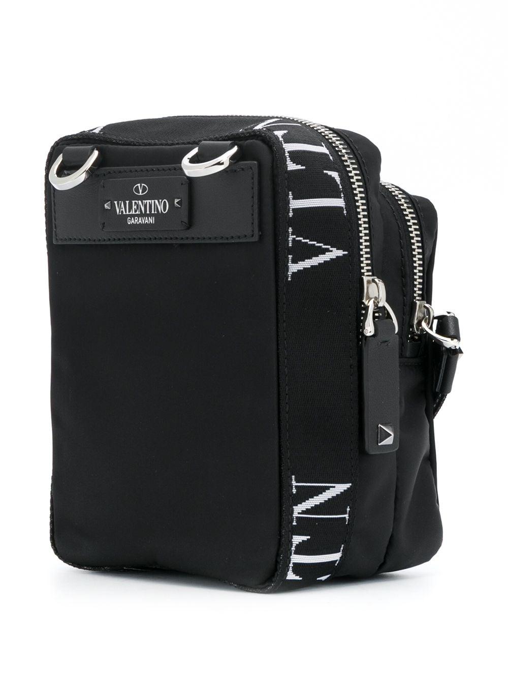Valentino Vltn Print Messenger Bag in Black for Men - Lyst