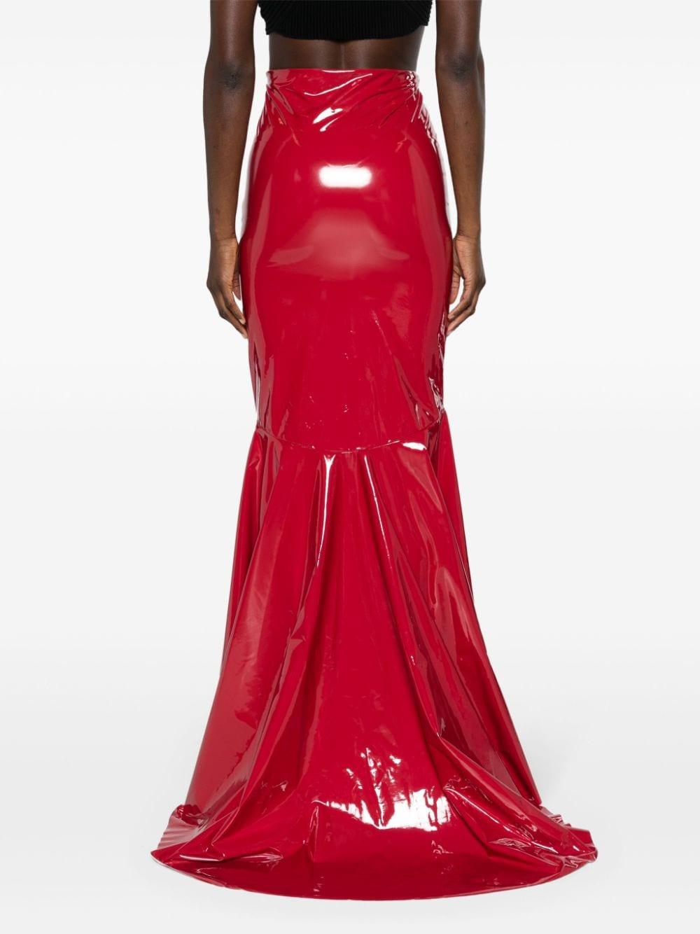 Pvc maxi skirt hot sale