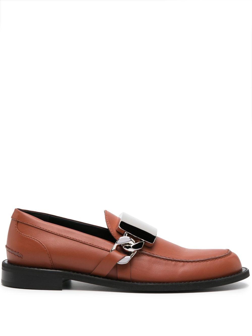 JW Anderson Gourmet Chain Leather Loafers in Black for Men | Lyst