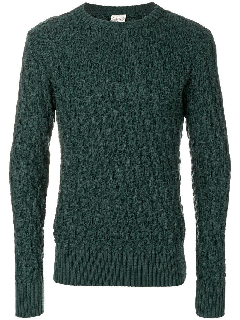 green jumper black jeans