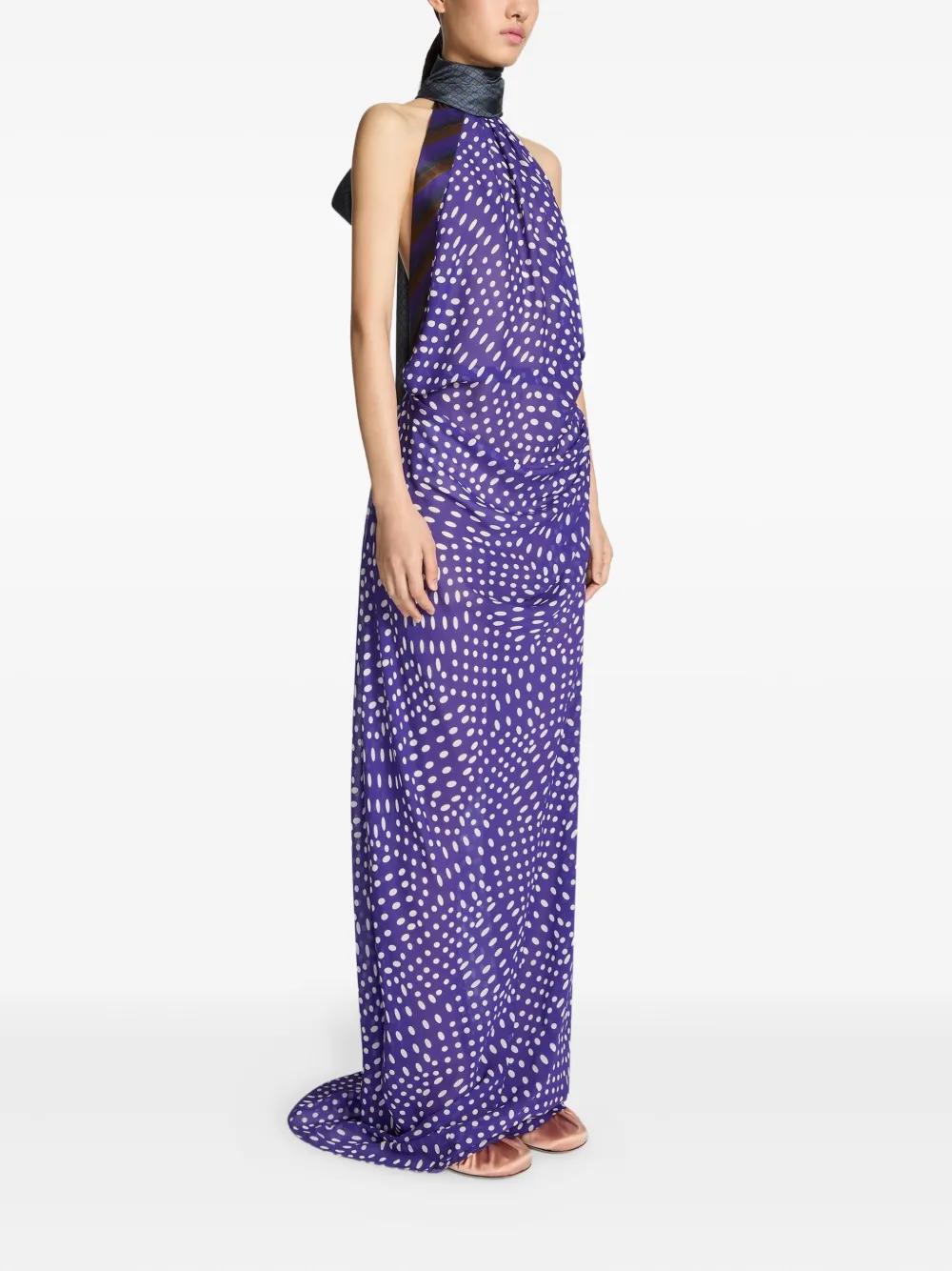 SALE！【DRIES VAN NOTEN】ラインストーンクレープドレス Dries Van Noten】ダヴィオン ラインストーン クレープ ドレス