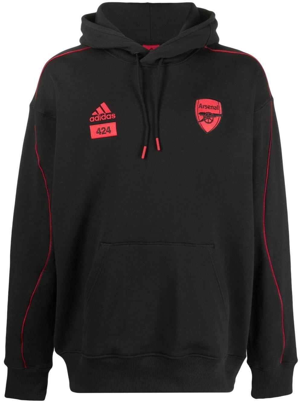 adidas Arsenal X 424 Hoodie in Black for Men | Lyst