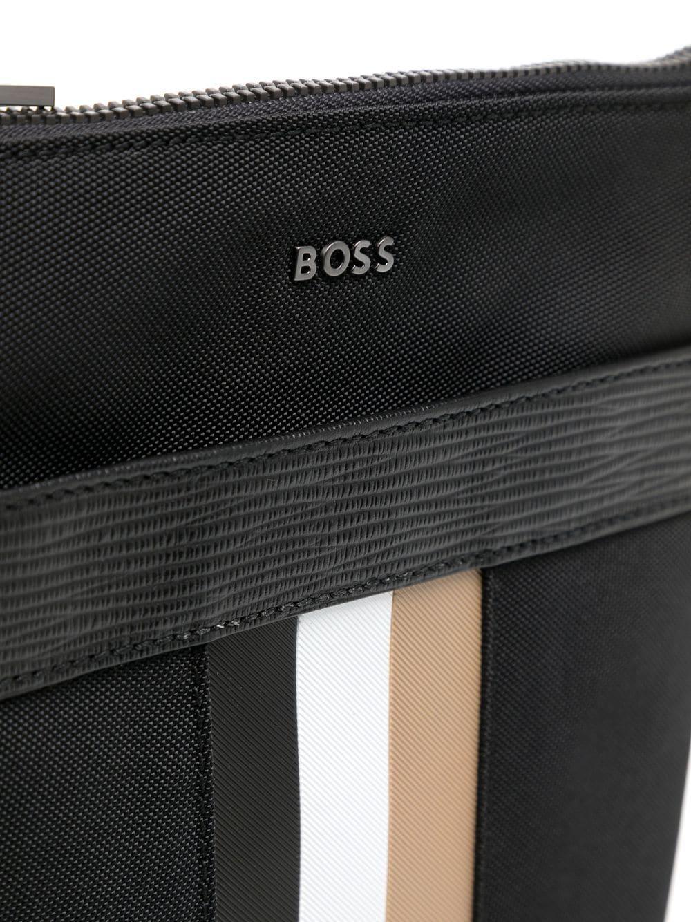 BOSS by HUGO BOSS Triple-stripe Messenger Bag in Black for Men | Lyst
