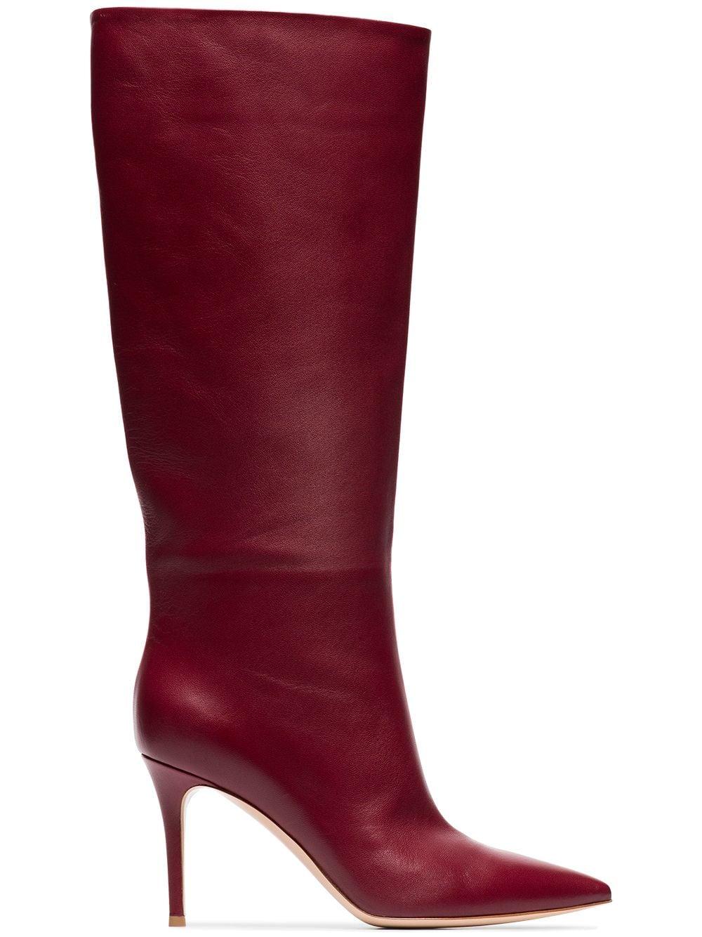 burgundy slouch boots