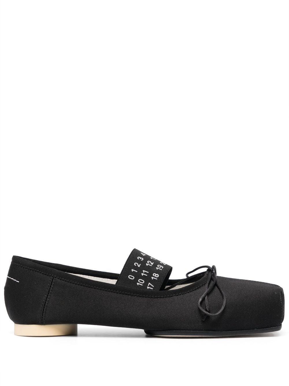MM6 by Maison Martin Margiela Logo-strap Ballet Flats in