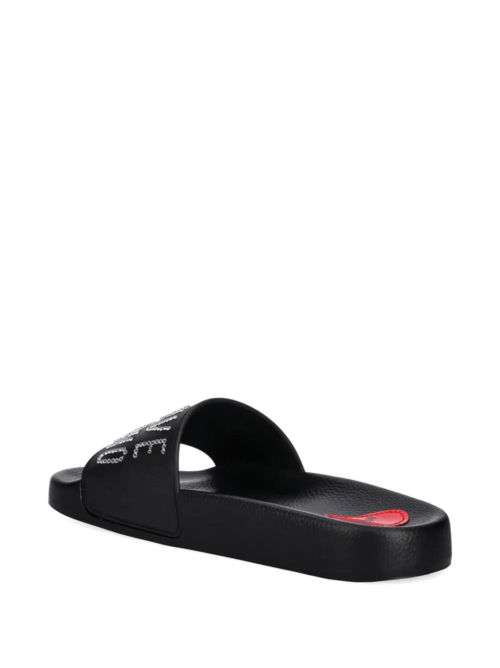 ＊LOVE MOSCHINO＊ ラバー スライドサンダル 関税/送料込 Love Moschino Flat sandals for Women | Online Sale up to 66