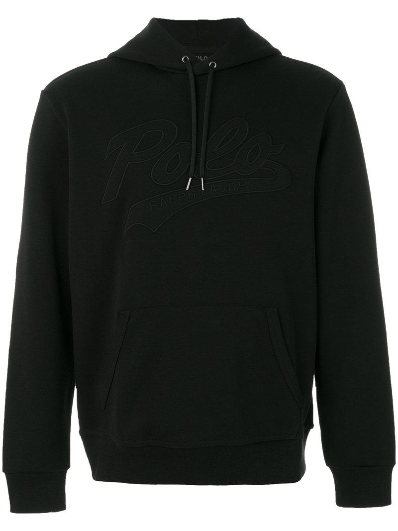 Polo Ralph Lauren Synthetic Logo Embroidered Hoodie in Black for Men - Lyst