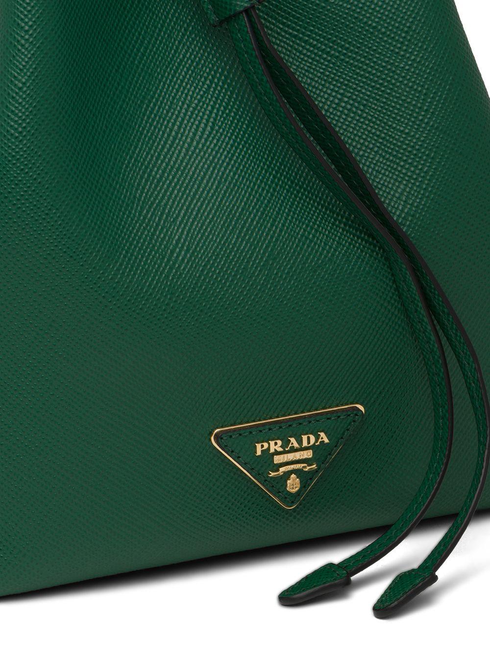 prada bucket bolsa green