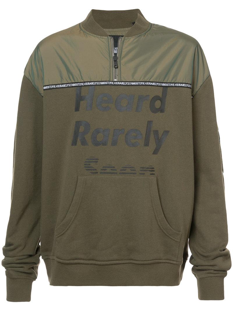 Mostly Heard Rarely Seen Panelled Sweatshirt in Green for Men - Lyst