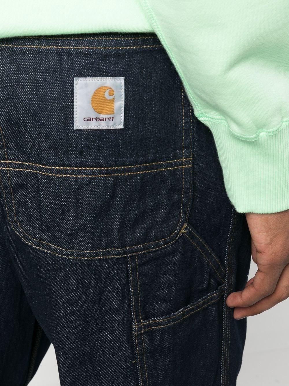 Carhartt WIP Logo-patch Denim Trousers in Blue for Men | Lyst