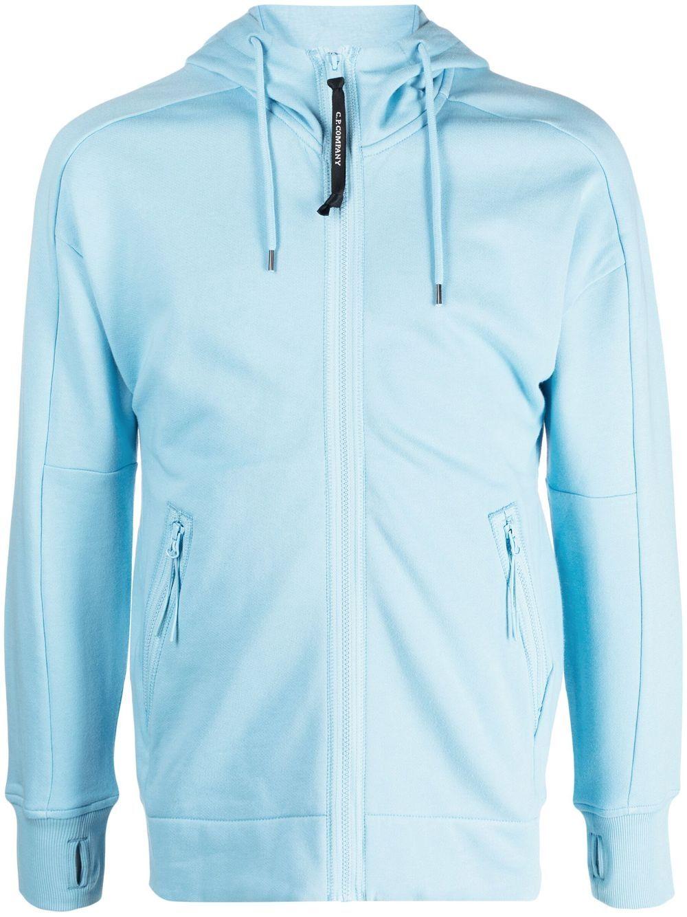 C.P. Company Goggles -detail Zip-front Hoodie in Blue for Men | Lyst UK