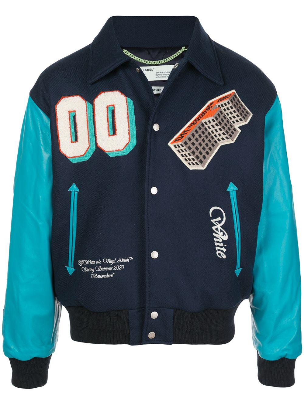 blue off white jacket