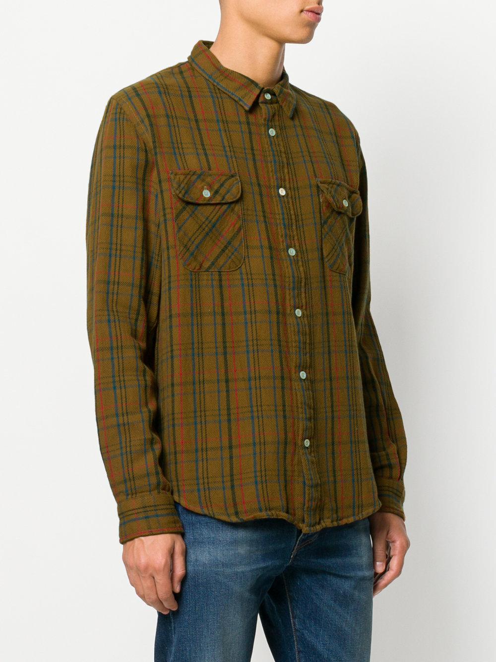 Levi's Cotton Checked Shirt in Brown for Men - Lyst
