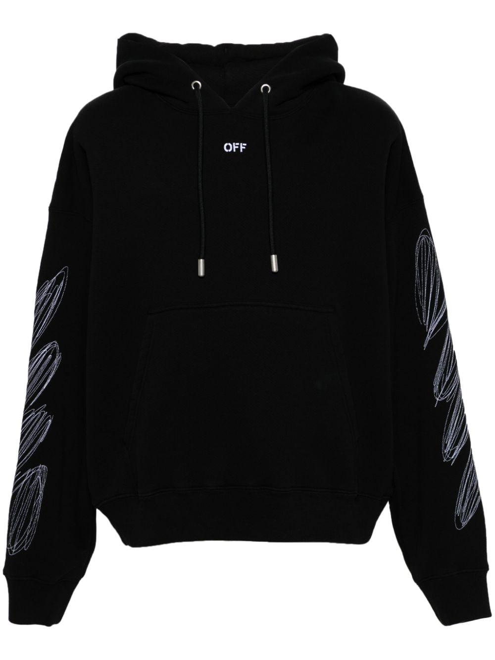 Off-White c/o Virgil Abloh Scribble Diag Skate Hoodie in