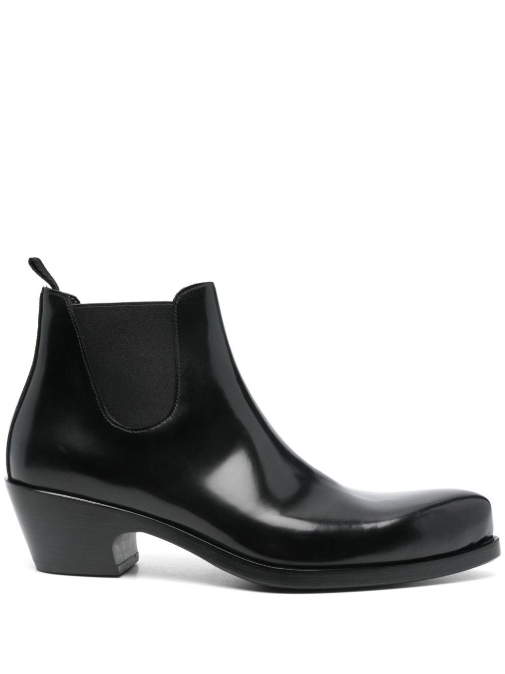 Premiata メンズ ブラック 55mm Leather Chelsea Boots ブーツ