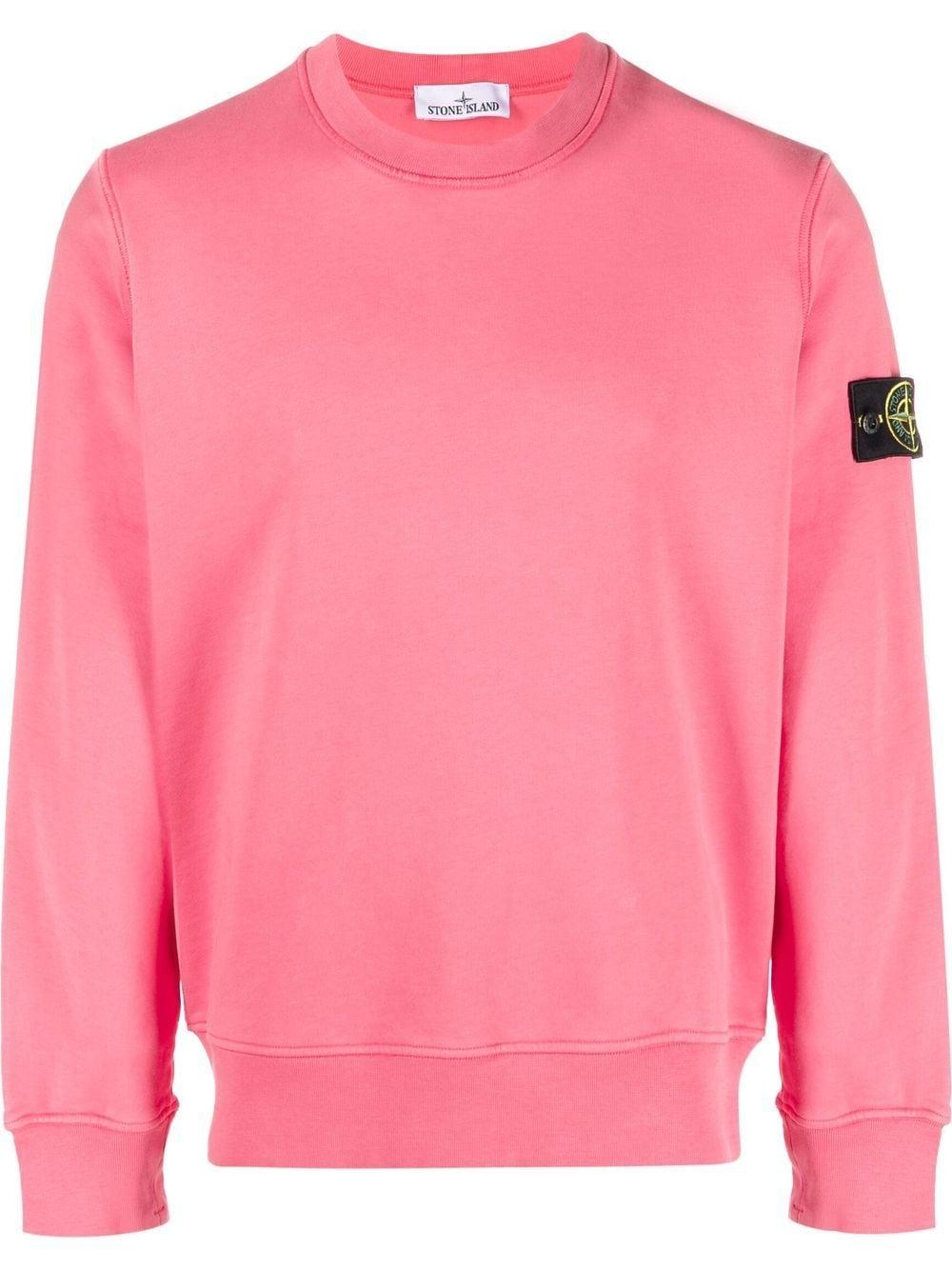 Stone Island Sweatshirt mit Logo-Patch in Pink für Herren Lyst DE