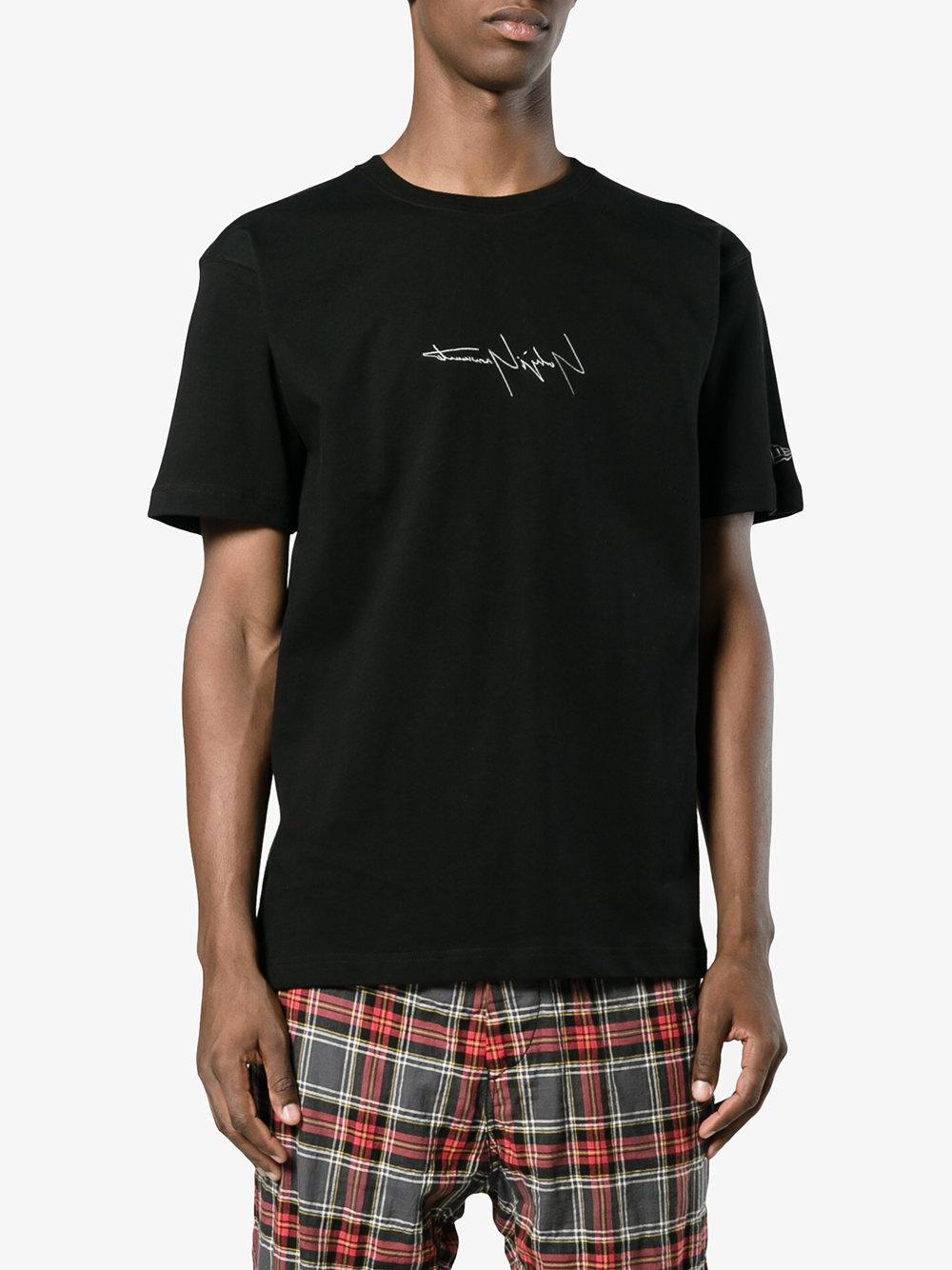 Yohji Yamamoto Cotton New Era Print T-shirt in Black for Men | Lyst