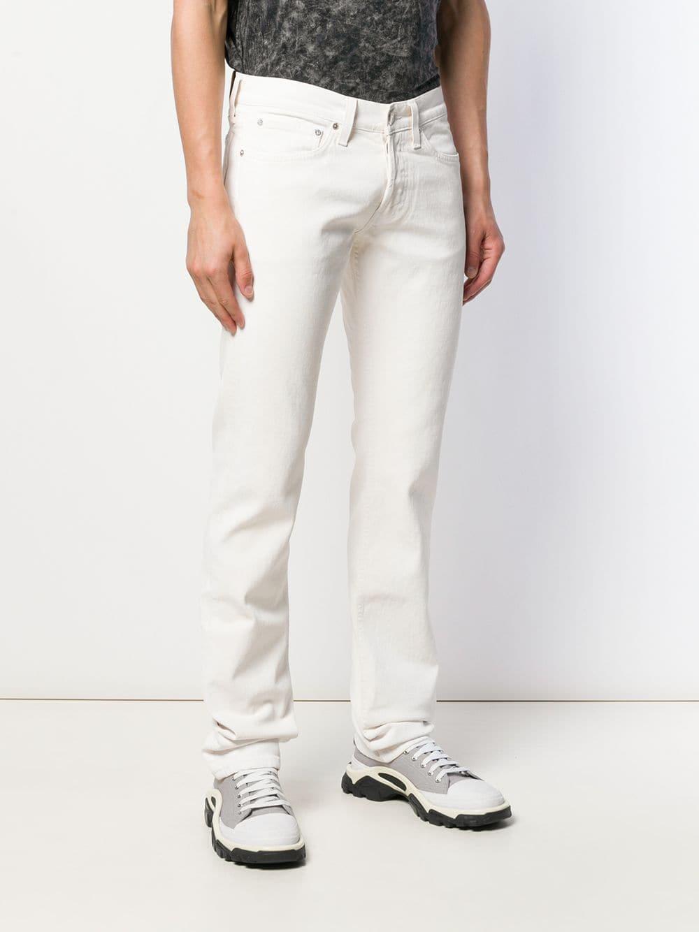 Helmut Lang Denim Drain Pipe Jeans in White for Men Lyst